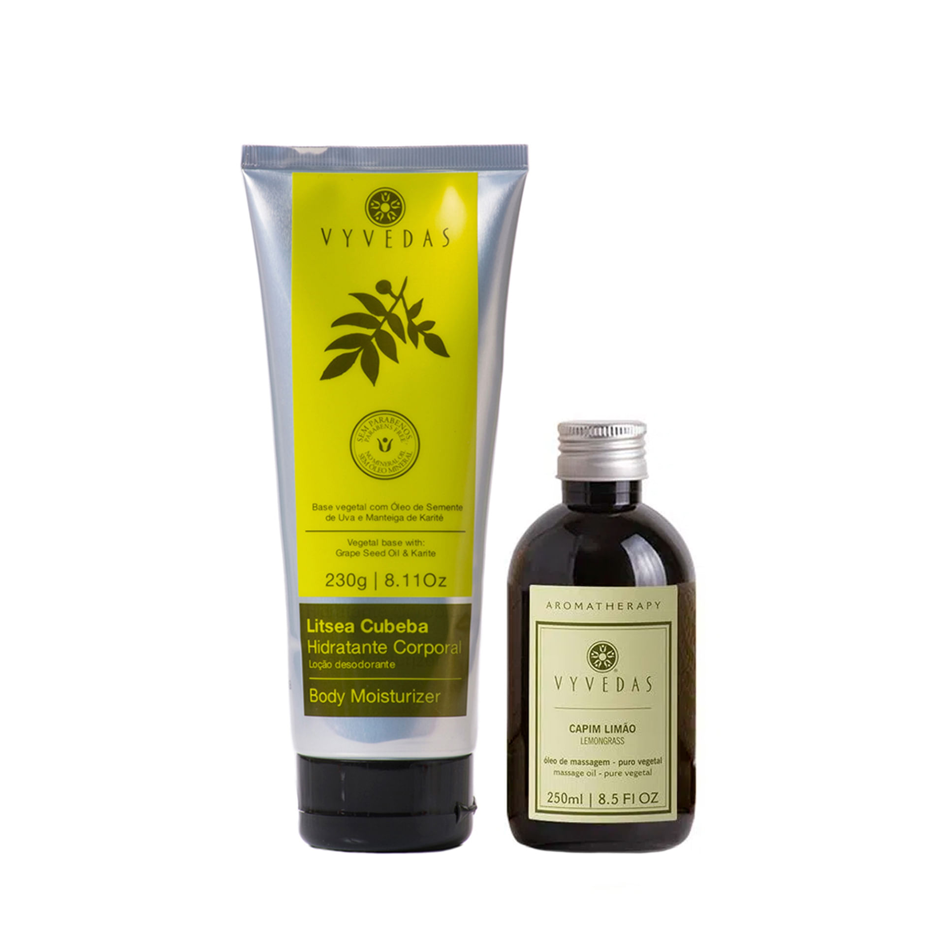 Kit Hidratante Litsea + Óleo de Massagem Capim Limão